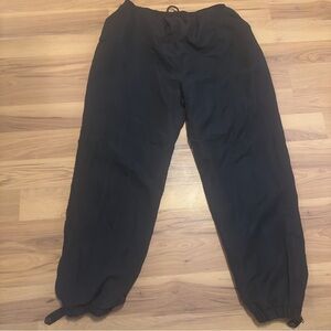 Black Men's Fleeced Windbreaker